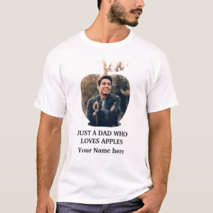 Custom modern apple fruit photo template T-Shirt
