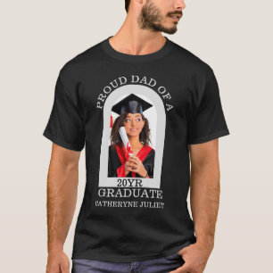 Custom Modern Arch Photo proud dad graduation T-Shirt