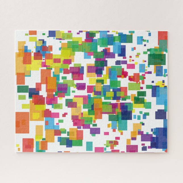 Custom Modern Artistic Colourful Abstract  Jigsaw Puzzle (Horizontal)
