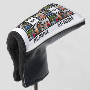 Custom Modern BDE Best Dad Ever 8 Photo Collage Golf Head Cover