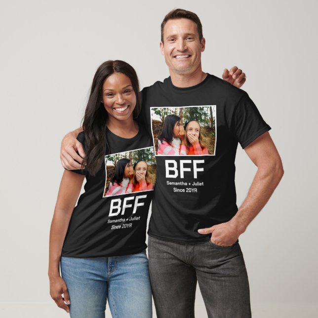 Custom modern best friend forever bff photo T-Shirt (Unisex)