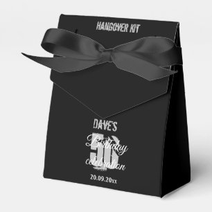 Custom Modern Black 50th Any Age Birthday Party  Favour Box