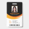 Custom Modern Black Employee ID Card with barcode