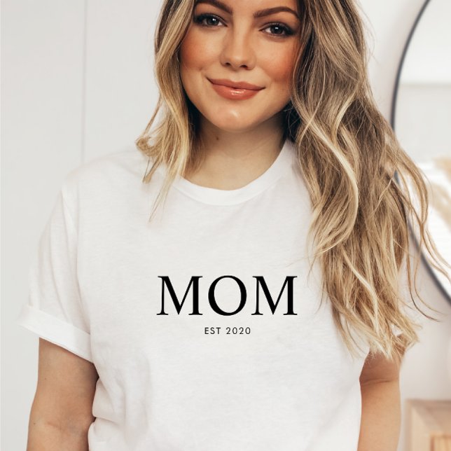Custom Modern Black Established Mum T-Shirt (Creator Uploaded)