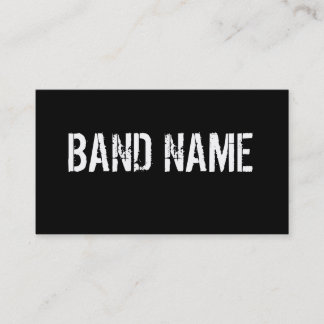 Custom Modern Black & White Band Business Card