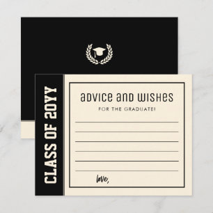 Custom Modern Bold Graduation Advice & Wishes Card