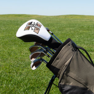 Custom Modern Bonus Dad Stepdad 4 Photo Collage Golf Head Cover