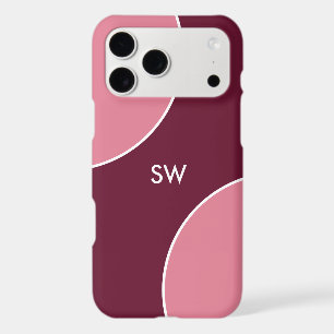 Custom Modern Bordeaux Pink Minimalist