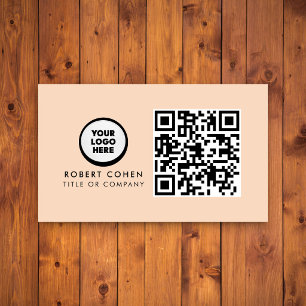 Custom Modern Business Card with Logo & QR Code