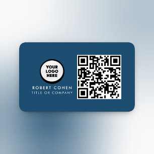 Custom Modern Business Card with Logo & QR Code