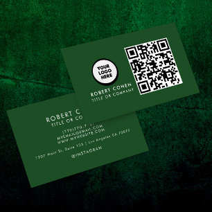 Custom Modern Business Card with Logo & QR Code