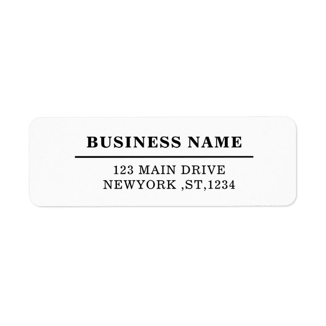 Custom Modern Business Logo Return Address Design (Front)