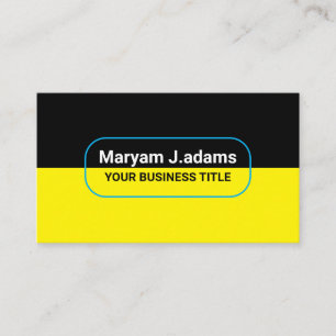 Custom Modern Business Name (qrCode) Black Yellow Card
