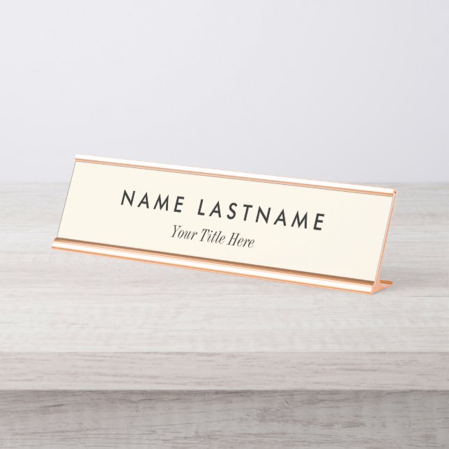 Custom Modern Business Promotional Desk Name Plate (Front)