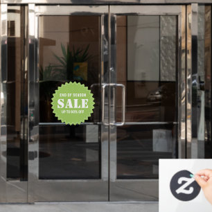 Custom Modern Business Store Sale Window Cling