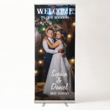 Custom Modern Calligraphy Wedding Welcome Photo