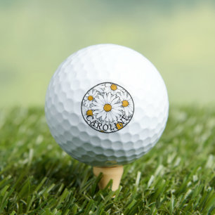 Custom Modern Chic Summer Daisy Floral Pattern Golf Balls