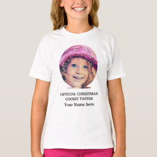 Custom modern Christmas cookie photo template T-Sh T-Shirt
