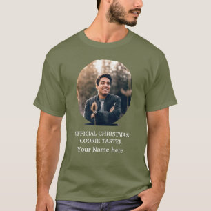 Custom modern Christmas cookie photo template T-Sh T-Shirt