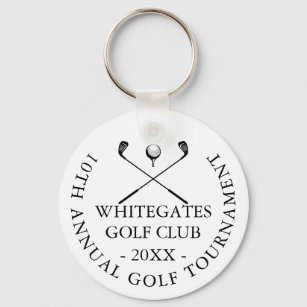 Custom Modern Classic Golf Club Tournament  Key Ring