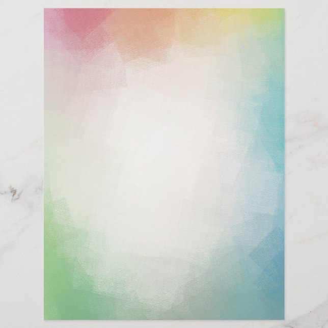 Custom Modern Colourful Abstract Art Blank Templat Letterhead (Front)