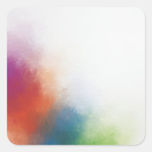 Custom Modern Colourful Abstract Art Blank Templat Square Sticker