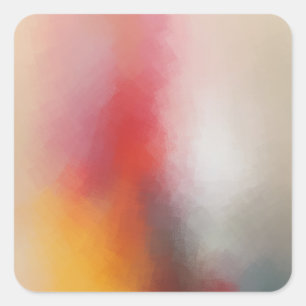 Custom Modern Colourful Abstract Art Blank Templat Square Sticker