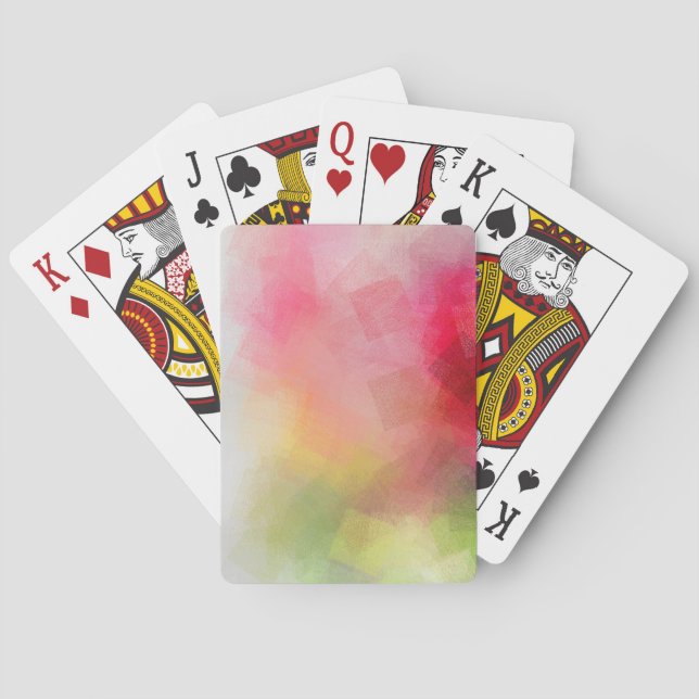 Custom Modern Colourful Abstract Art Elegant Playing Cards (Back)