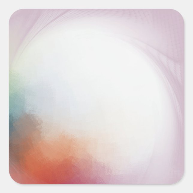 Custom Modern Colourful Abstract Blank Template Square Sticker (Front)