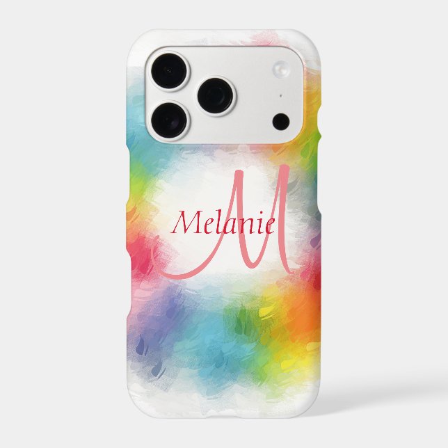 Custom Modern Colourful Monogram Template (Back)