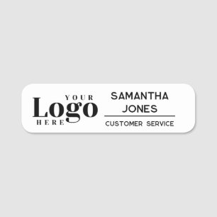 Custom Modern Company Logo Employee Name Tag