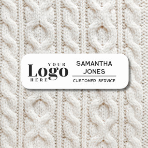 Custom Modern Company Logo Employee Name Tag