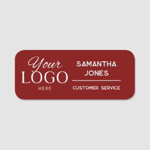 Custom Modern Company Logo Employee Navy Name Tag