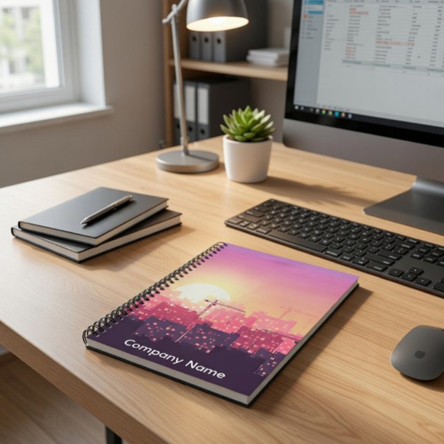 Custom Modern Construction City Sunset Clipboard Notebook (Creator Uploaded)