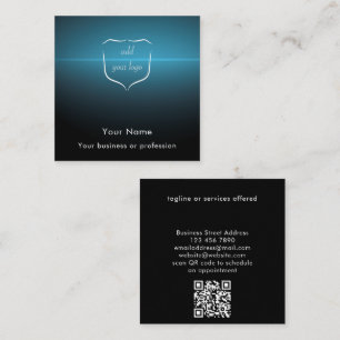 Custom Modern Cool Blue Tech Professional Business Calling Card