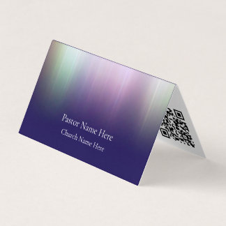 Custom Modern Cool QR Code Christian Church Pastor Business Card
