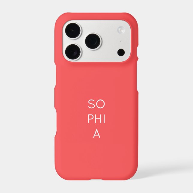 Custom Modern Coral Minimalist (Back)