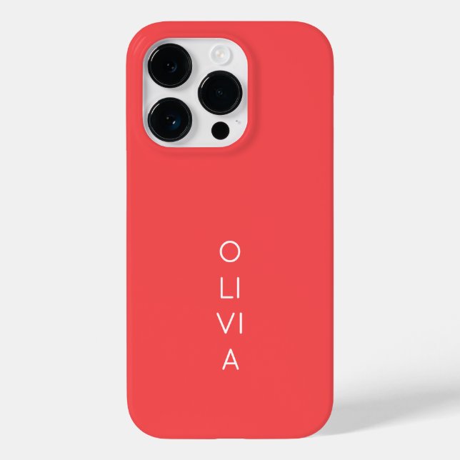 Custom Modern Coral Minimalist Case-Mate iPhone Case (Back)