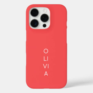 Custom Modern Coral Minimalist iPhone 16 Pro Case