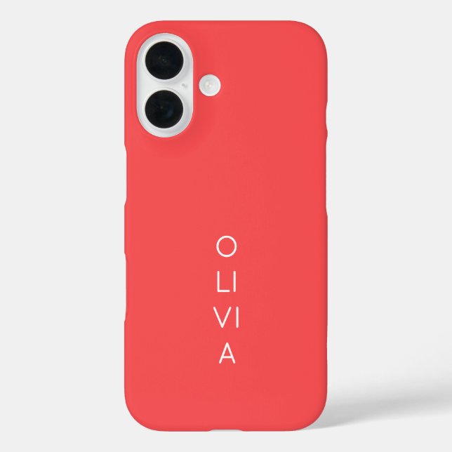 Custom Modern Coral Minimalist Case-Mate iPhone Case (Back)