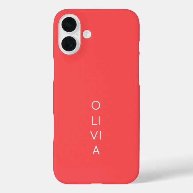 Custom Modern Coral Minimalist Case-Mate iPhone Case (Back)