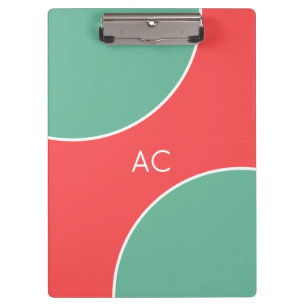 Custom Modern Coral Minimalist Clipboard