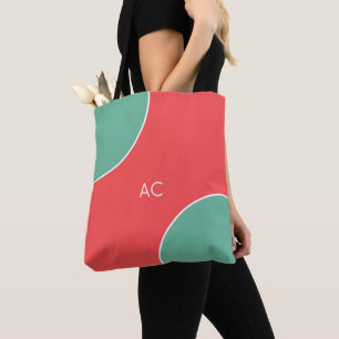 Custom Modern Coral Minimalist Tote Bag