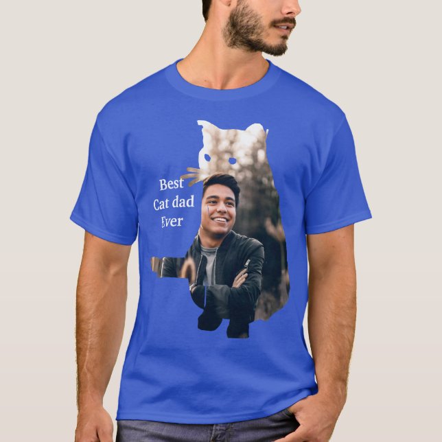 Custom modern cute cat photo template T-Shirt (Front)