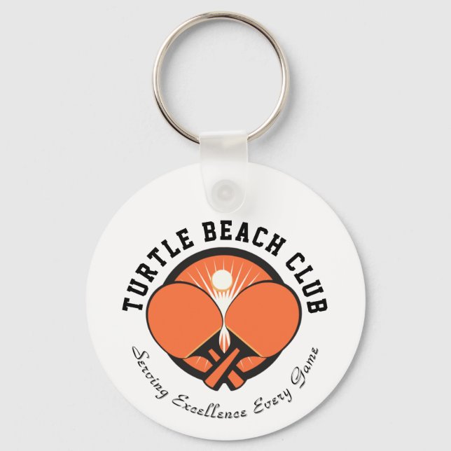 Custom Modern Design Monogram Gift Key Ring (Front)