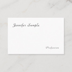 Custom Modern Elegant Calligraphy Name Simple Business Card