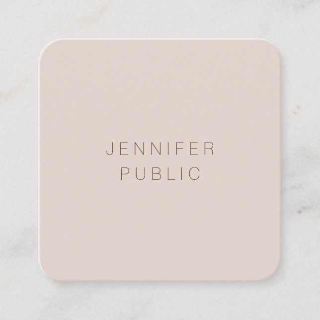 Custom Modern Elegant Colours Luxury Template Square Business Card (Front)