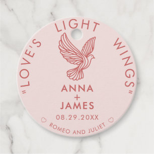 Custom Modern Elegant Couple Stylish Heart Quote  Favour Tags