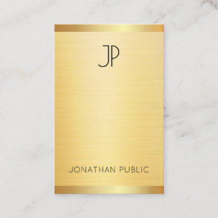 Custom Modern Elegant Faux Gold Professional Business Card