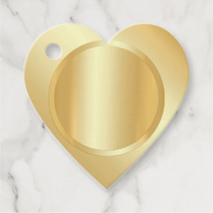 Custom Modern Elegant Glamour Gold Look Blank Favour Tags